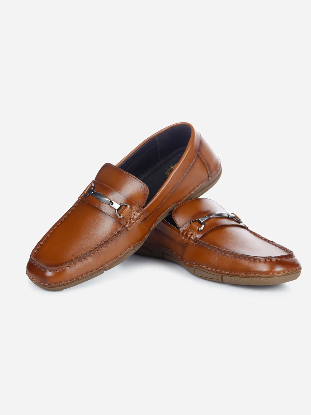 Men's Tan Metal Trim Formal Slip On (ID2144)