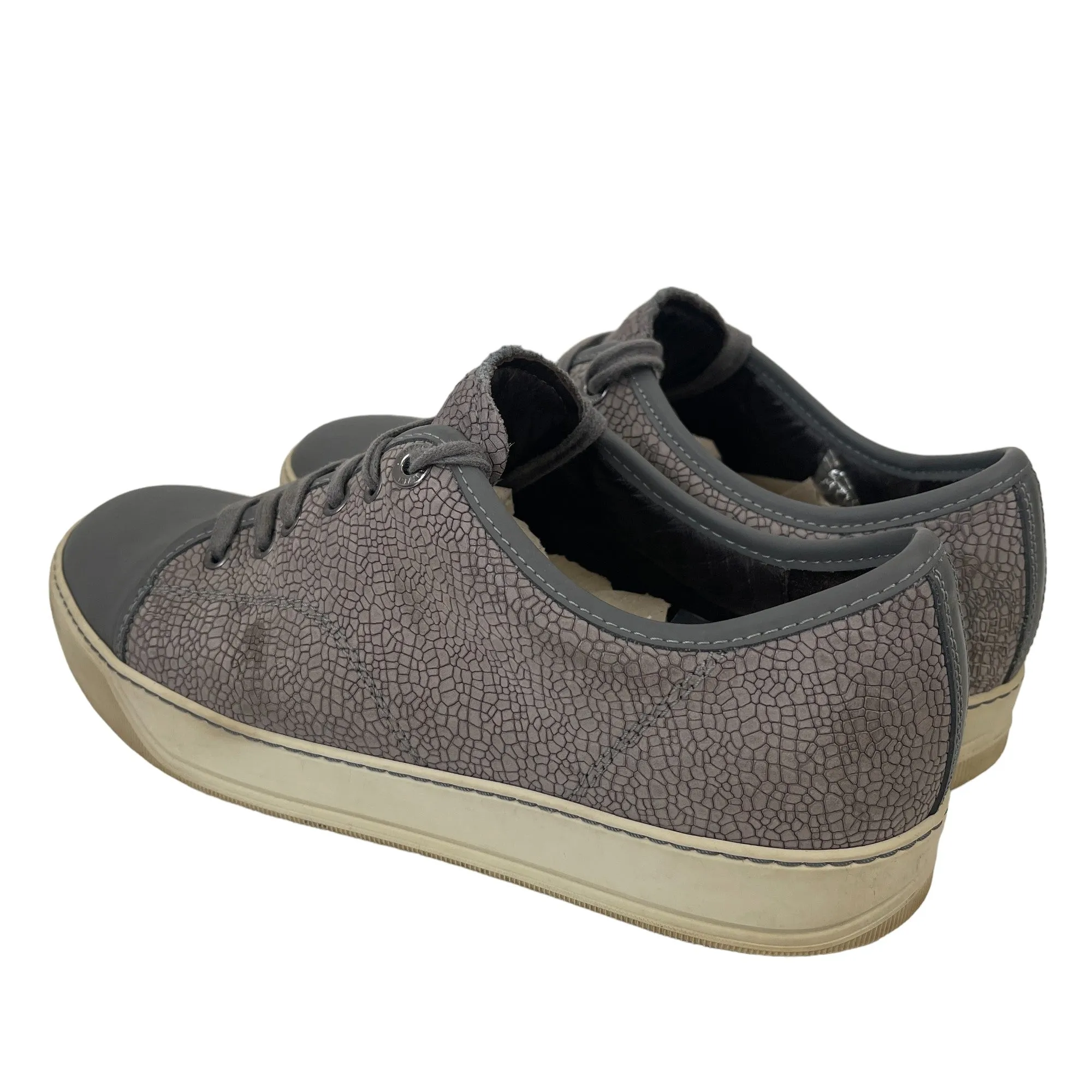 Men's Textured Low Trainers Grey Size EU 40 / UK 6