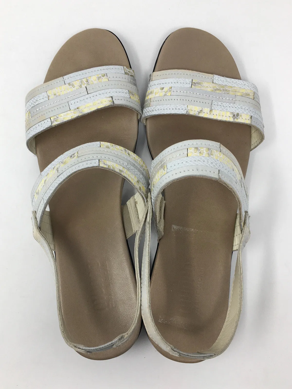 Munro Size 11 Ivory Patchwork Sandals