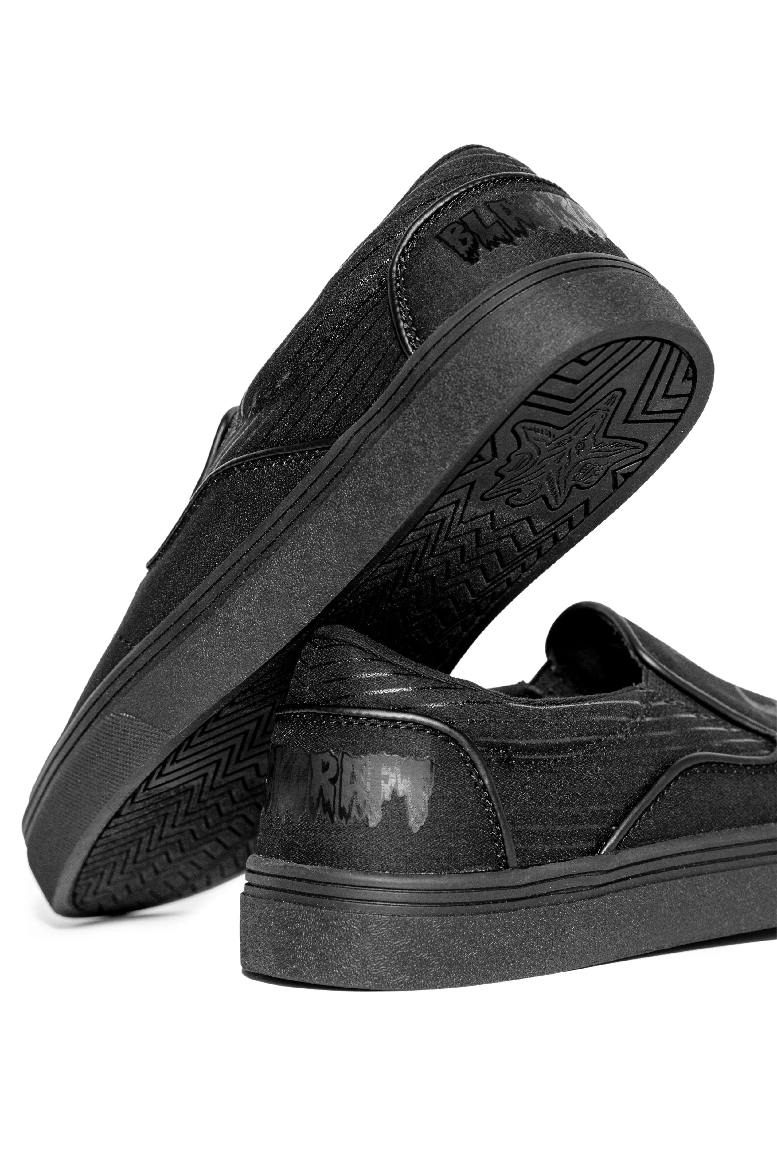 Ouija - Black on Black Slip On Sneaker