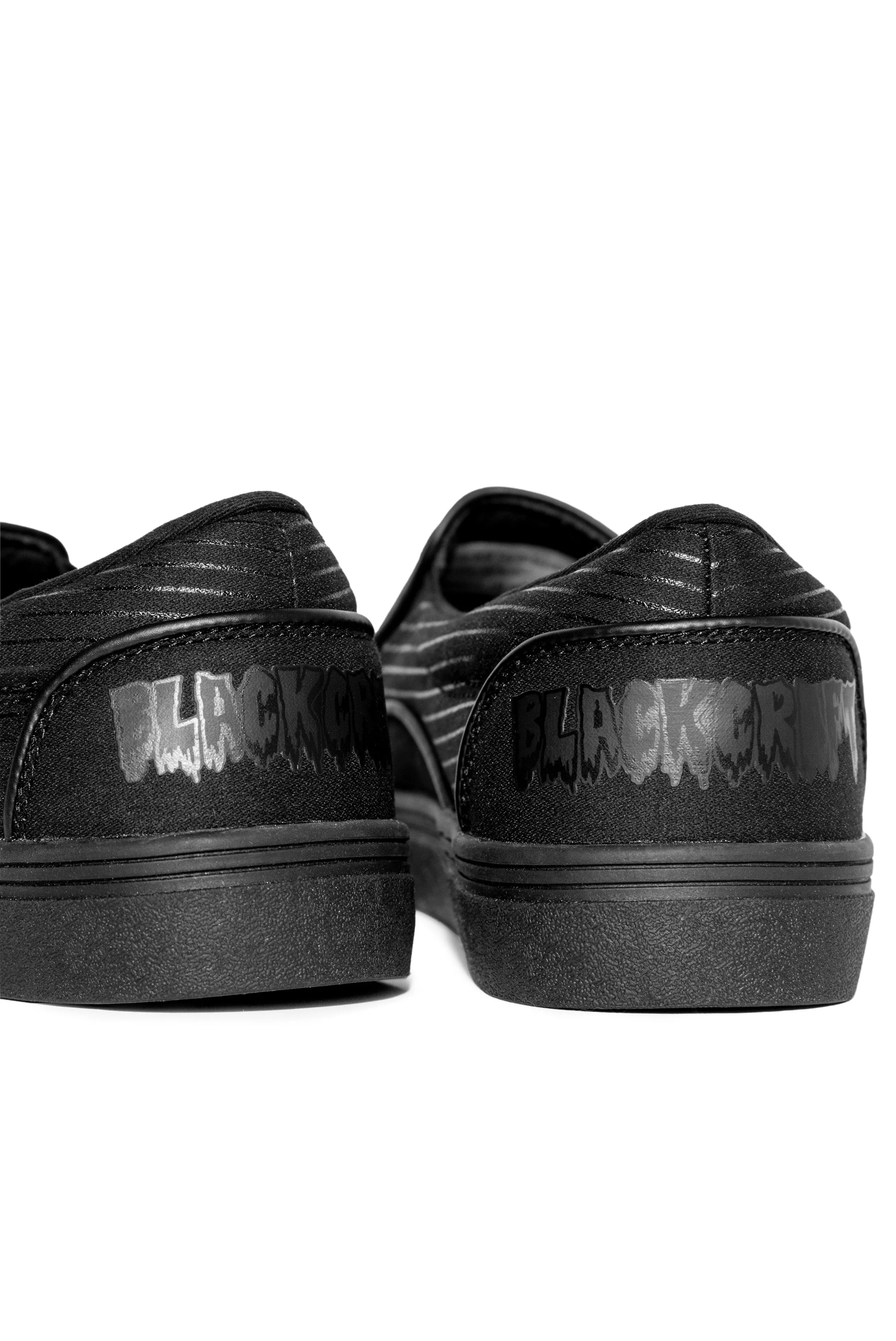 Ouija - Black on Black Slip On Sneaker