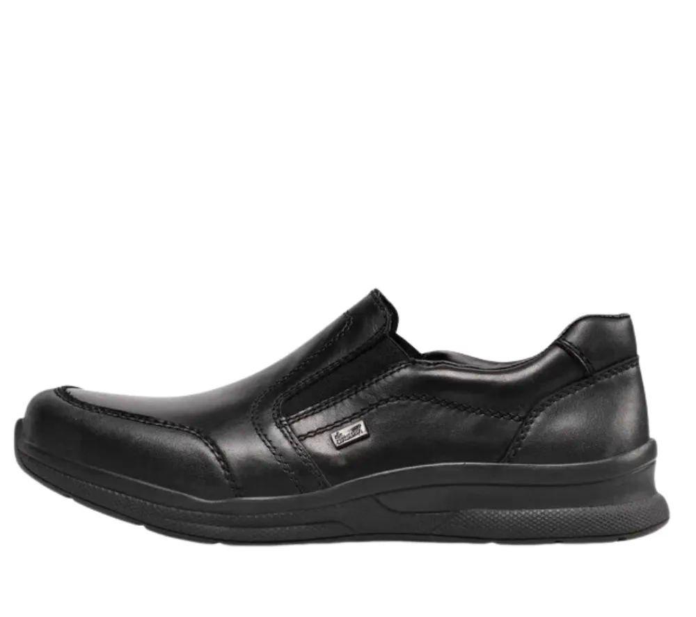 Pantofi casual, barbati, RIEKER, ANTISTRESS, 14850 negru, piele naturala