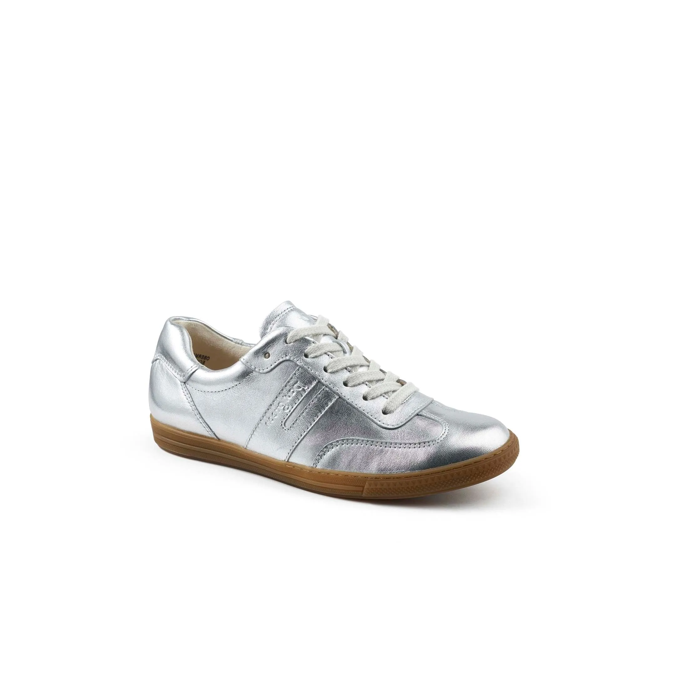 PAUL GREEN Silver Leather Trainer 5350