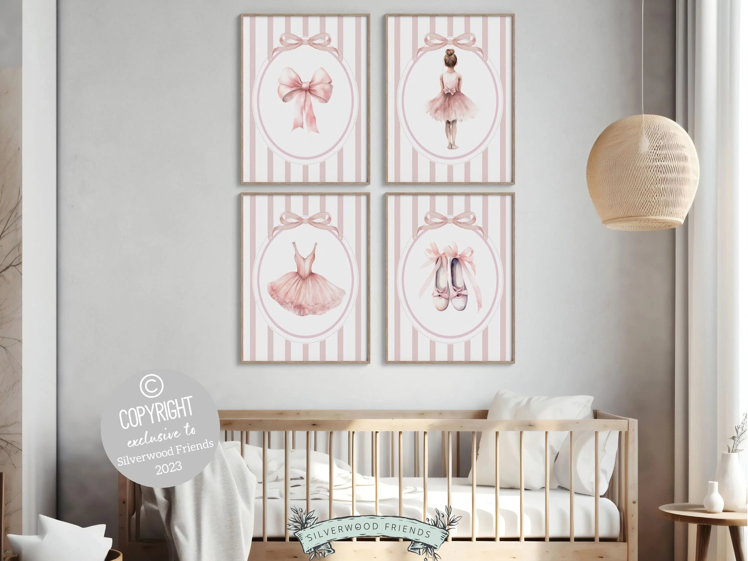 Set of 4 Ballerina Prints - 001