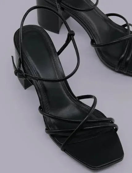 Sheln Strappy Black Heel