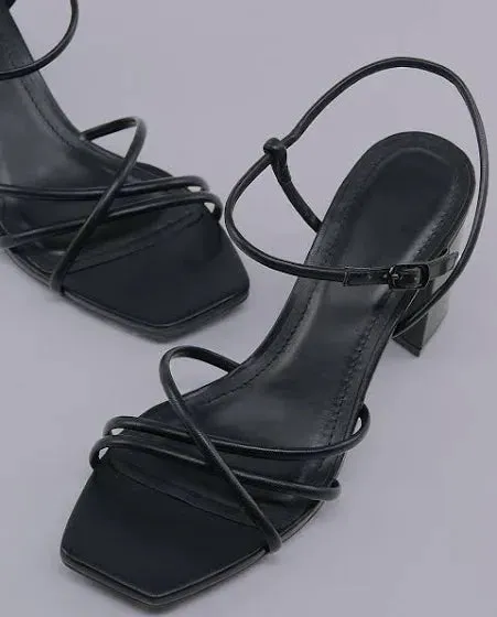 Sheln Strappy Black Heel