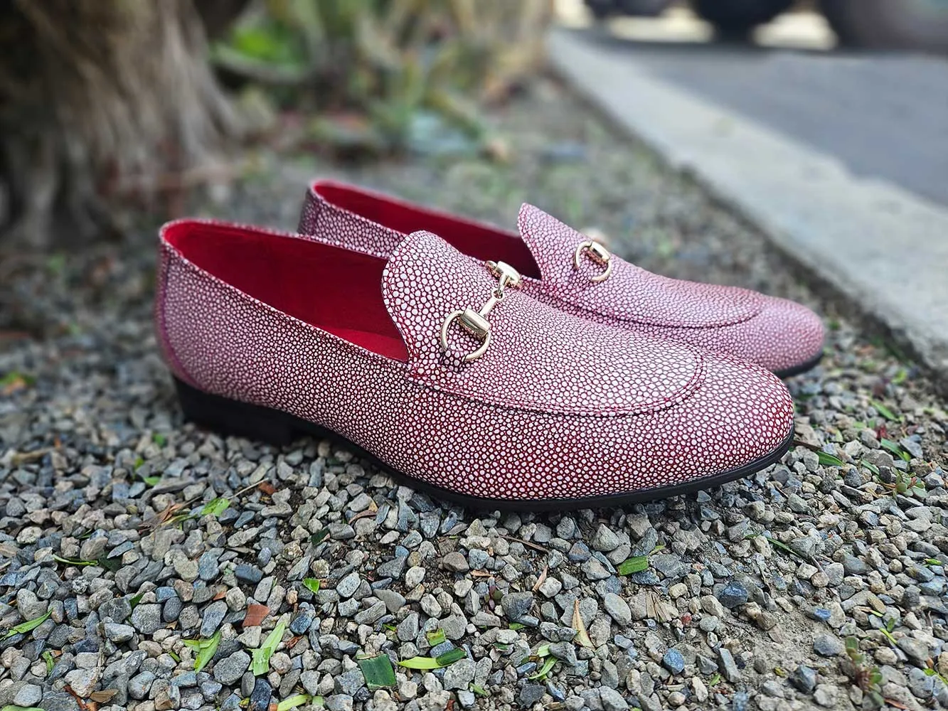 Stingray Embossed Horsebit Loafer