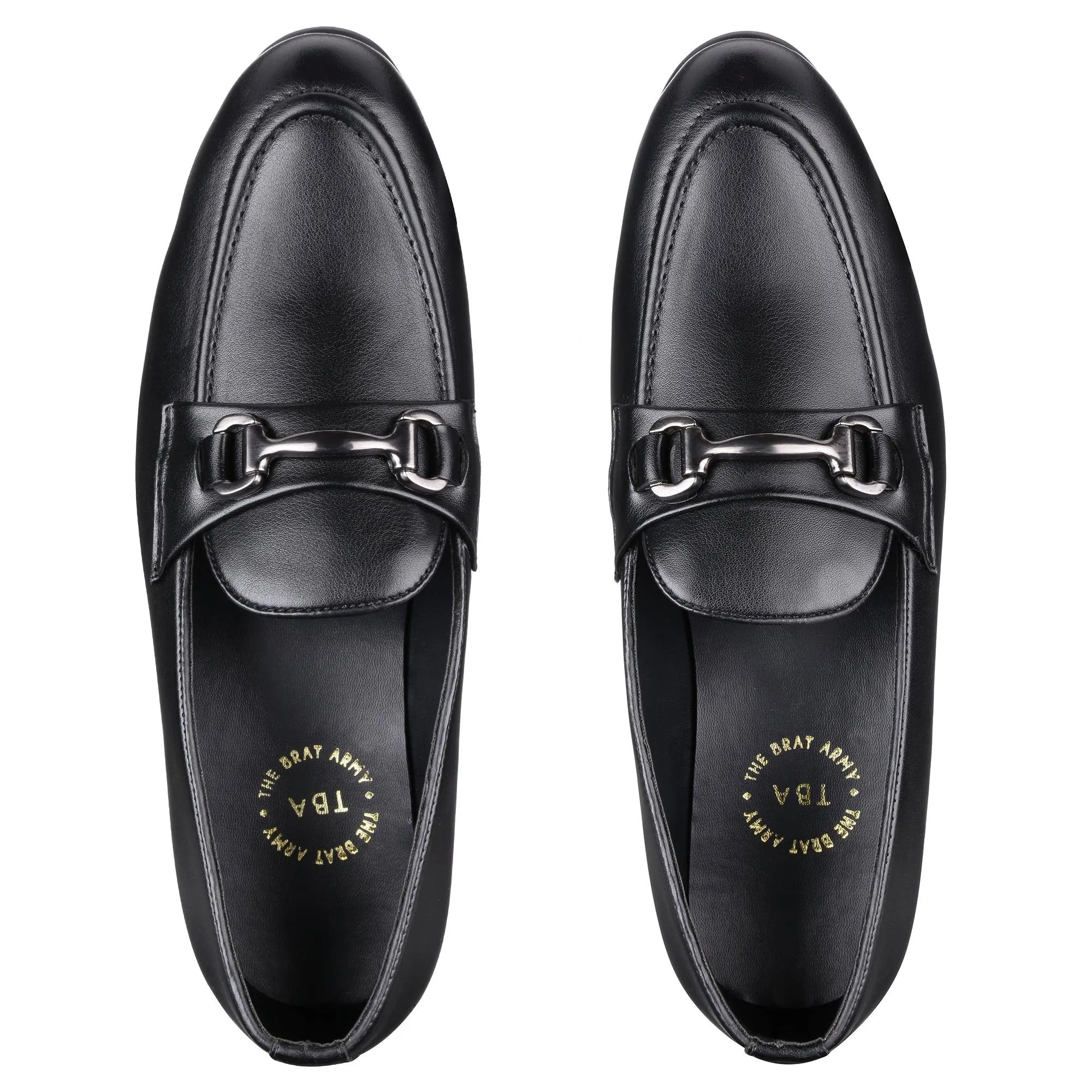 St.James Black Buckle Loafers