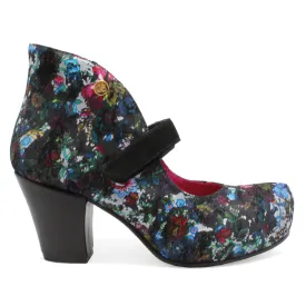 Stylo - Black Antique Floral heel shoes