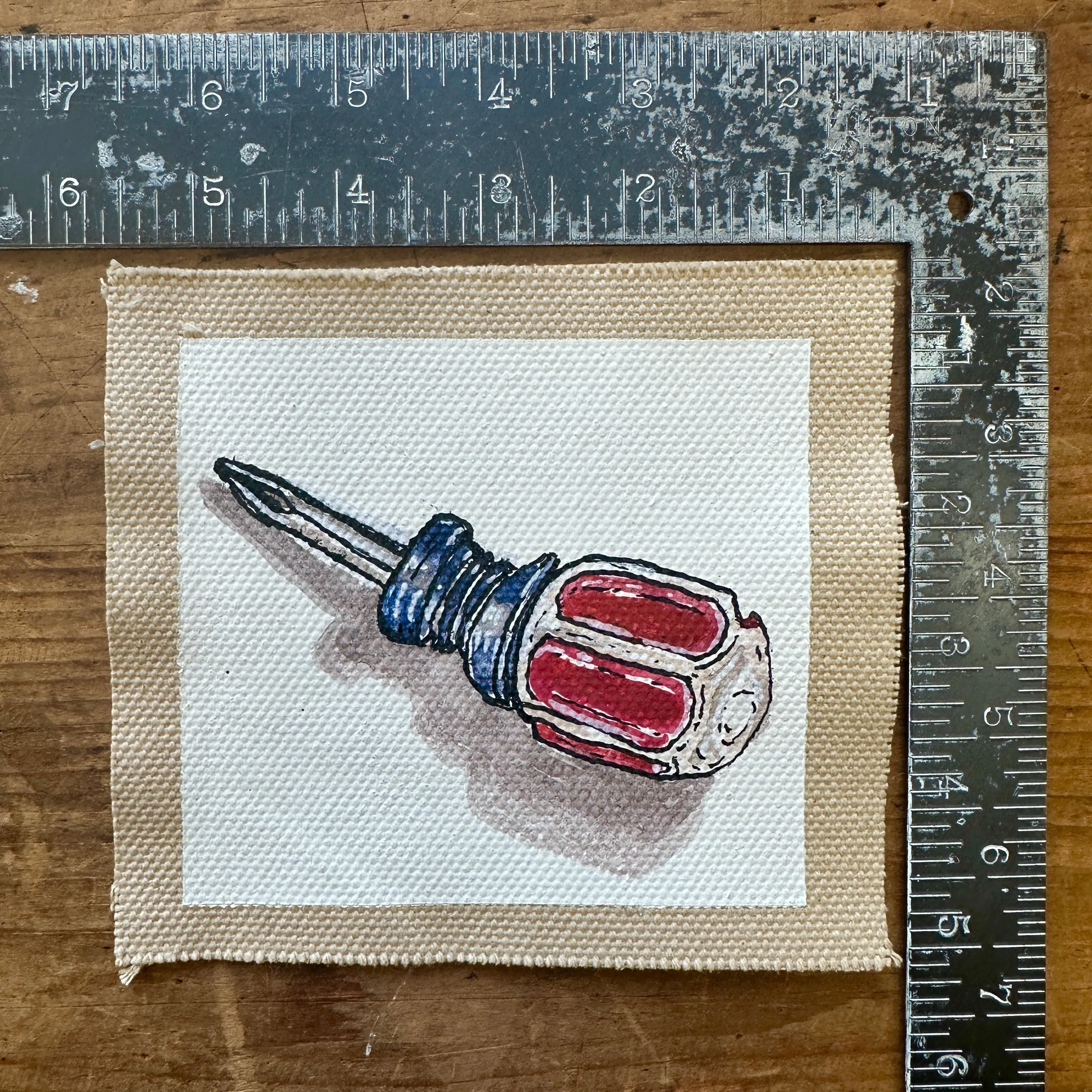 Tiny screwdriver canvas painting